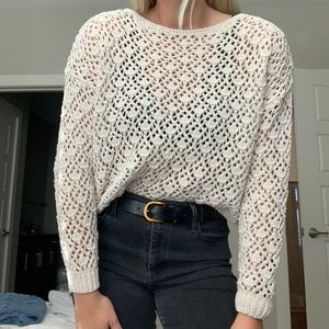 Light Chenille Crochet Sweater